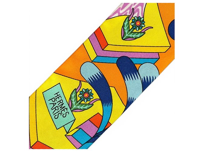 Hermès Hermes La Source de Pegase Seidentuch Twilly Mehrfarben - Ansicht 6