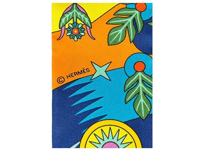Hermès Hermes La Source de Pegase Seidentuch Twilly Mehrfarben - Ansicht 8