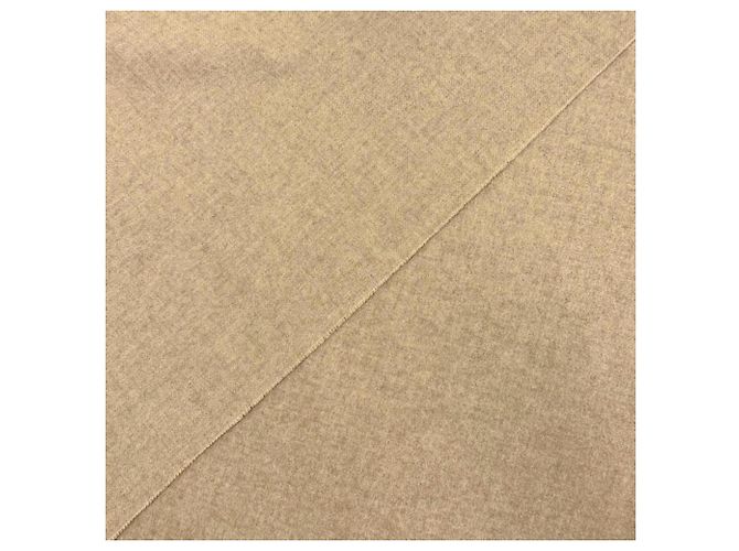 Hermès Hermes Kaschmir-Schal mit gesticktem Logo Beige - Ansicht 4