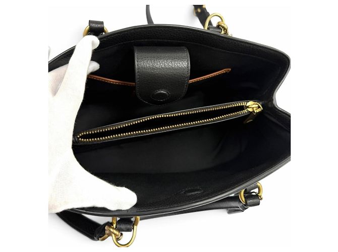 COACH CU024 Legacy Carryall Leather Tote Bag Nero - vista 6