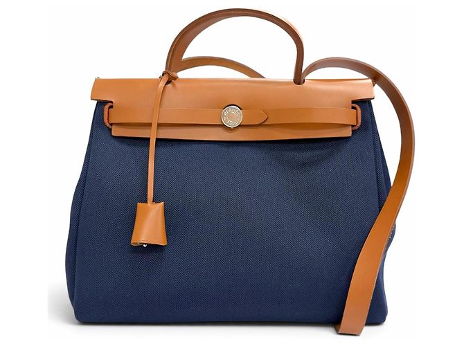 Hermès Hermes Herbag Zip 31 PM Schultertasche Blau - Ansicht 3