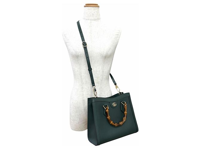 Gucci Diana Medium Tote Bag Dunkelgrün - Ansicht 3