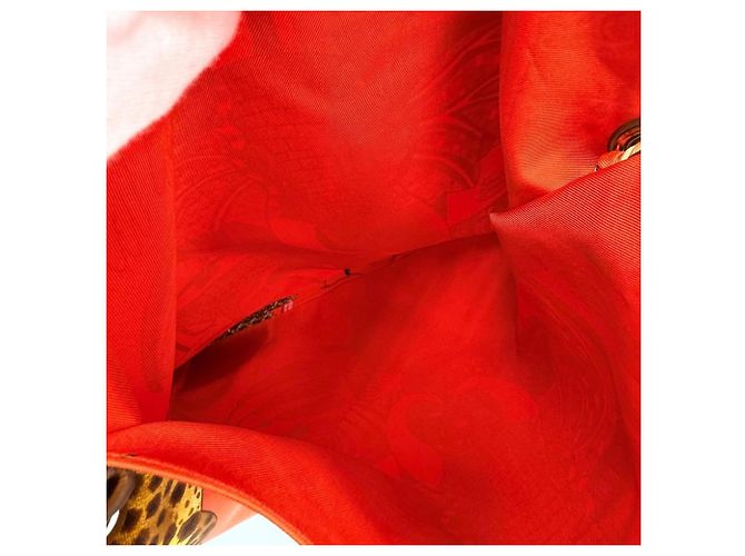 Hermès Borsa a tracolla HERMES Silky City 33 PM La Marche du Zambeze Rosso Arancione - vista 7