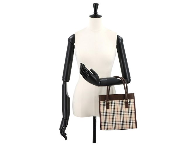 Bolsa de mão Burberry Nova Check Marrom Bege - vista 11