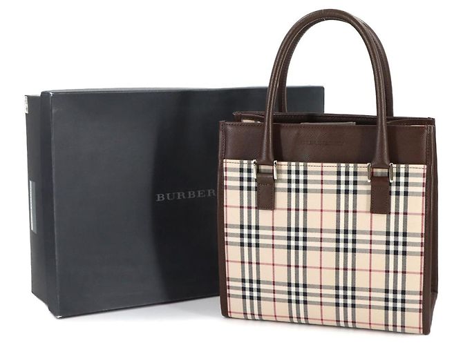 Bolsa de mão Burberry Nova Check Marrom Bege - vista 3