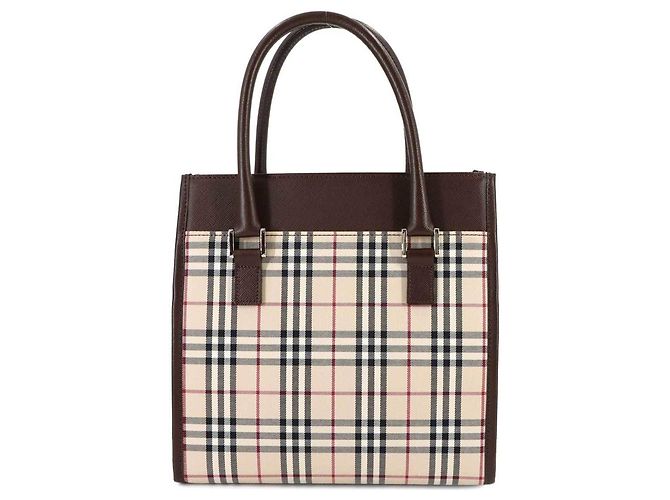 Bolsa de mão Burberry Nova Check Marrom Bege - vista 4