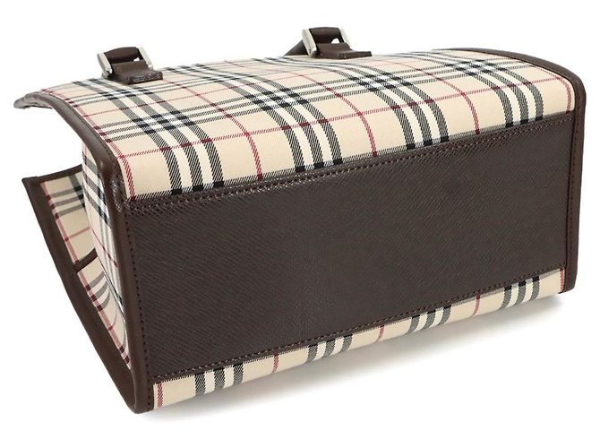 Bolsa de mão Burberry Nova Check Marrom Bege - vista 6