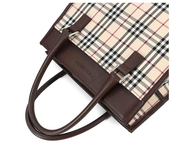 Bolsa de mão Burberry Nova Check Marrom Bege - vista 7
