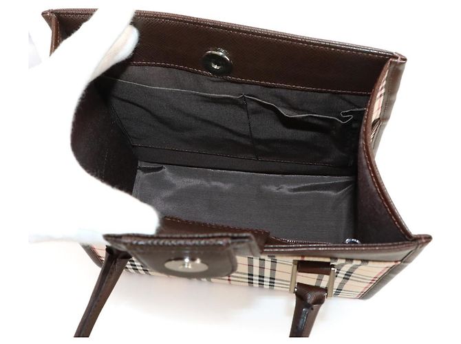 Bolsa de mão Burberry Nova Check Marrom Bege - vista 8
