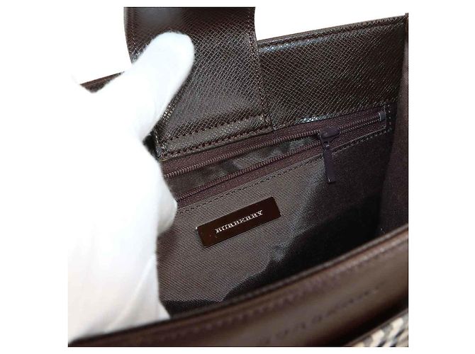 Bolsa de mão Burberry Nova Check Marrom Bege - vista 9