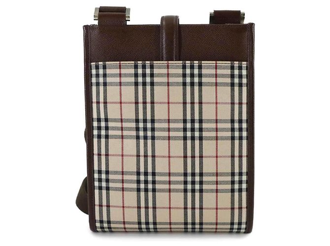 Burberry Nova Check Schultertasche Braun Beige - Ansicht 2