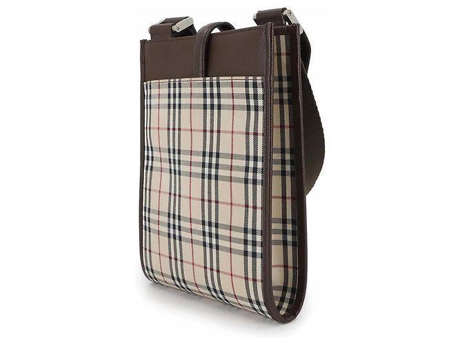 Burberry Nova Check Schultertasche Braun Beige - Ansicht 3