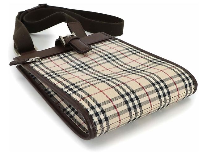 Burberry Nova Check Schultertasche Braun Beige - Ansicht 4