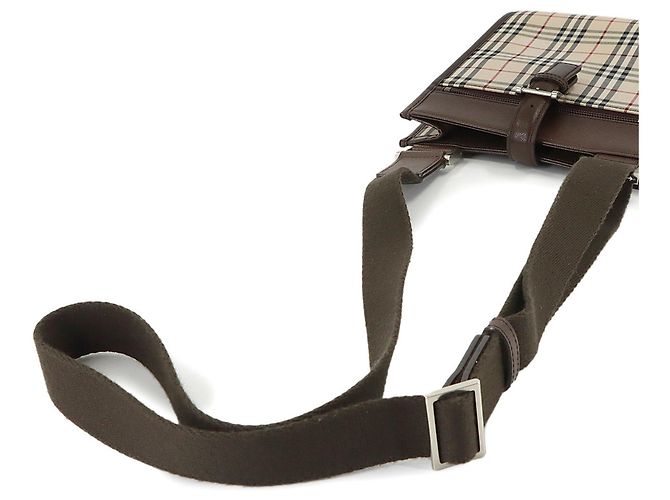 Burberry Nova Check Schultertasche Braun Beige - Ansicht 5