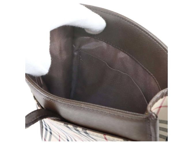 Burberry Nova Check Schultertasche Braun Beige - Ansicht 8