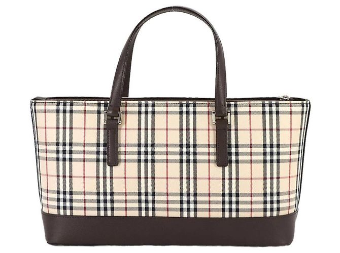 Borsa Burberry Nova Check Marrone Beige - vista 3
