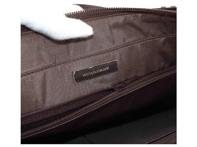 Borsa Burberry Nova Check Marrone Beige - vista 8