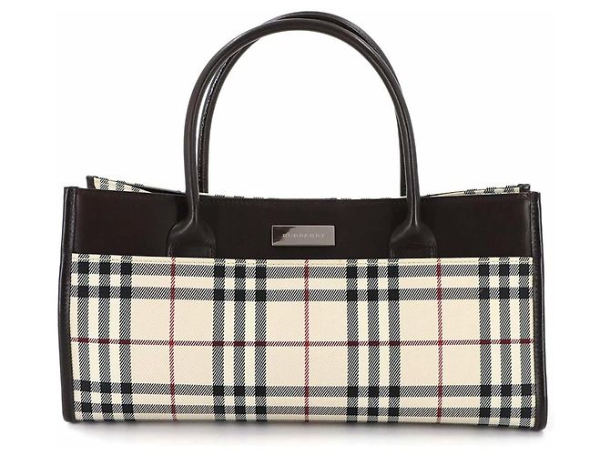 Bolso de mano Burberry Nova Check Castaño Beige - vista 2