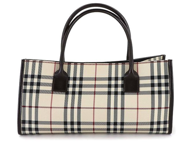 Bolso de mano Burberry Nova Check Castaño Beige - vista 3