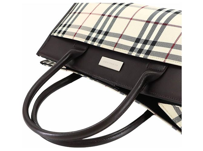 Bolso de mano Burberry Nova Check Castaño Beige - vista 6