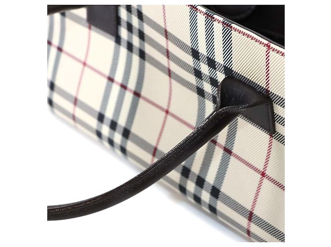 Bolso de mano Burberry Nova Check Castaño Beige - vista 8