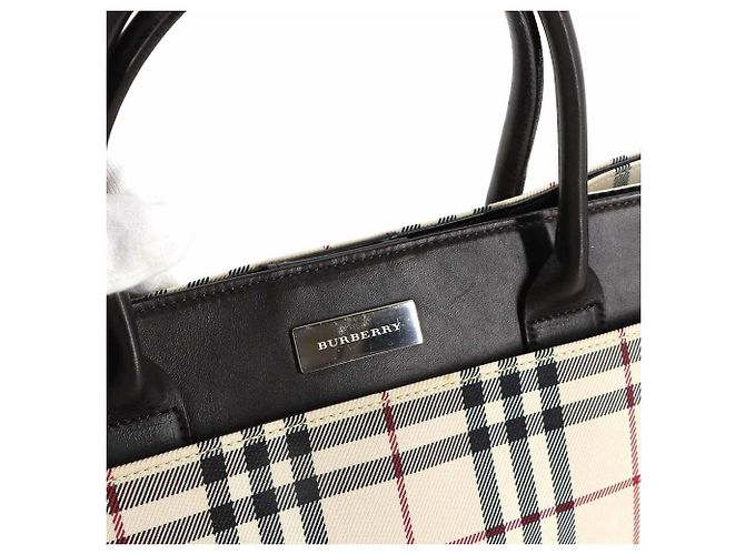 Bolso de mano Burberry Nova Check Castaño Beige - vista 9