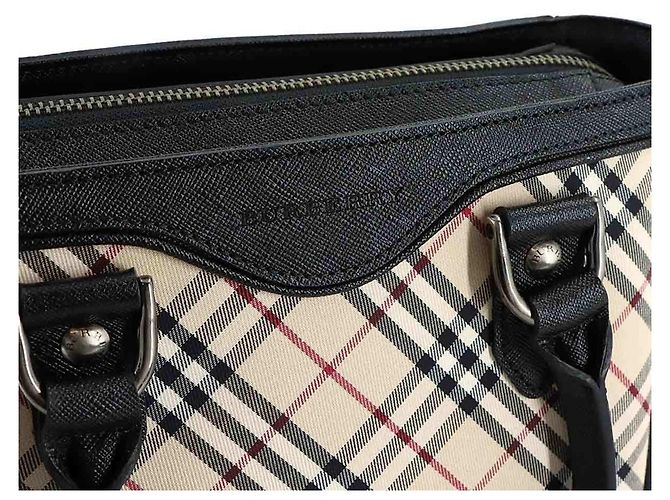Bolso Burberry Nova Check Negro Beige - vista 10