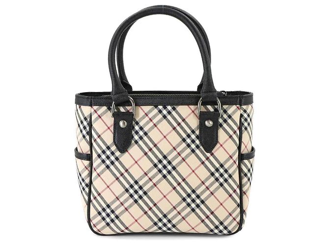 Bolso Burberry Nova Check Negro Beige - vista 3