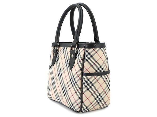 Bolso Burberry Nova Check Negro Beige - vista 4