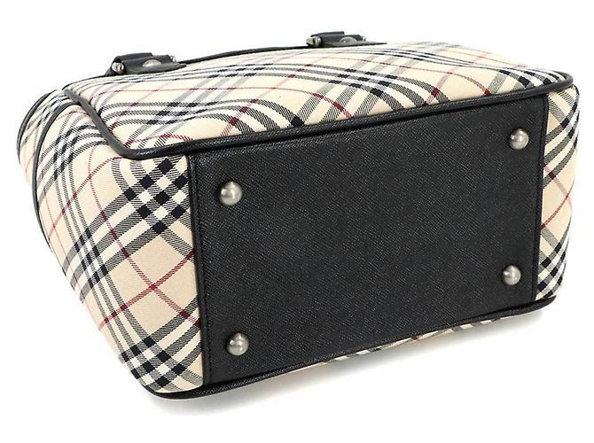 Bolso Burberry Nova Check Negro Beige - vista 5