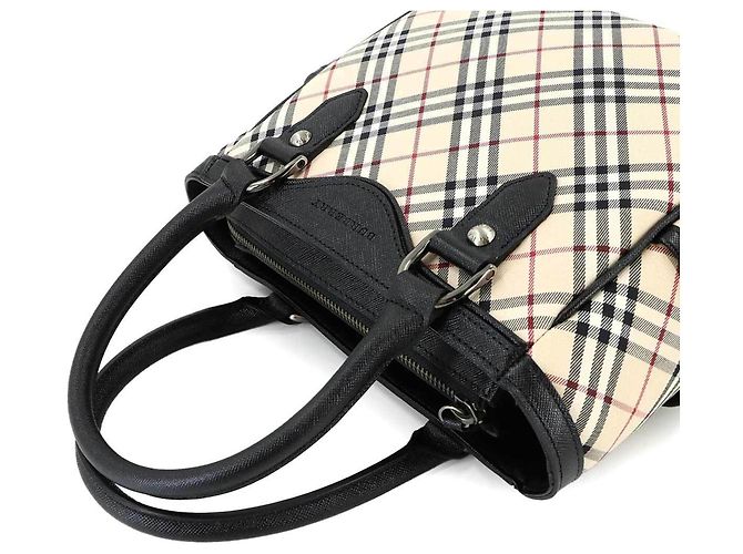 Bolso Burberry Nova Check Negro Beige - vista 6