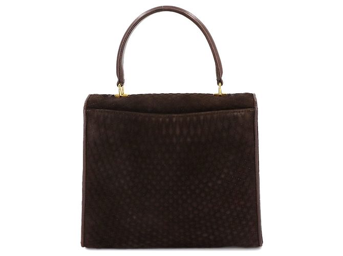 Bally gesteppte 2-Way Handtasche aus braunem Wildleder - Ansicht 2