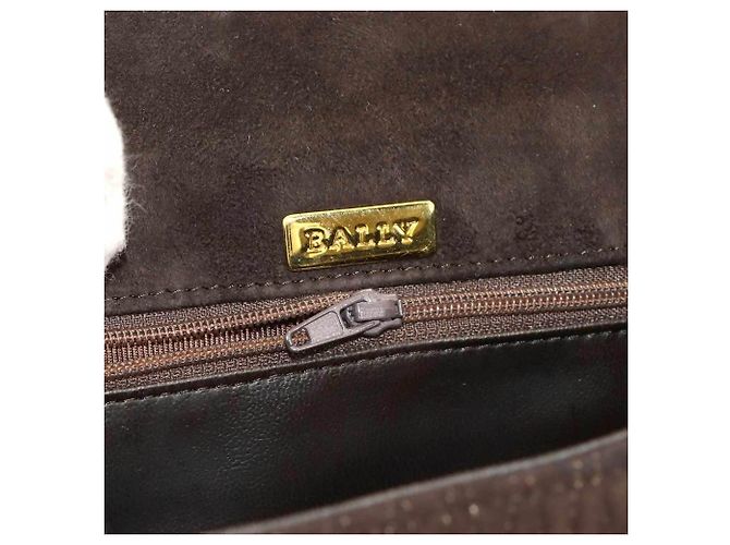 Bally gesteppte 2-Way Handtasche aus braunem Wildleder - Ansicht 8