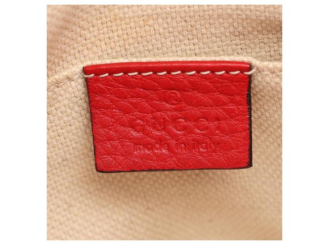 Borsa a tracolla Gucci Soho in pelle rossa Rosso - vista 4