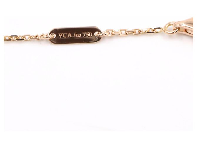 Van Cleef & Arpels Vintage Alhambra 1PD Halskette Braun Golden - Ansicht 3