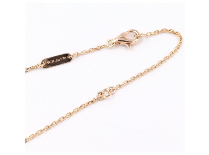 Van Cleef & Arpels Vintage Alhambra 1PD Halskette Braun Golden - Ansicht 4