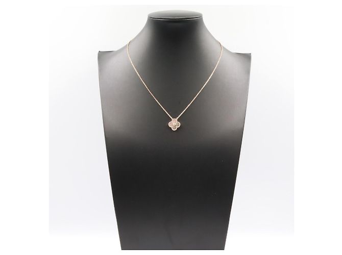 Van Cleef & Arpels Vintage Alhambra 1PD Halskette Braun Golden - Ansicht 6