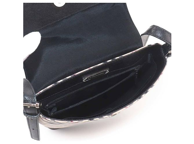 Burberry Nova Check Schultertasche Schwarz Beige - Ansicht 7