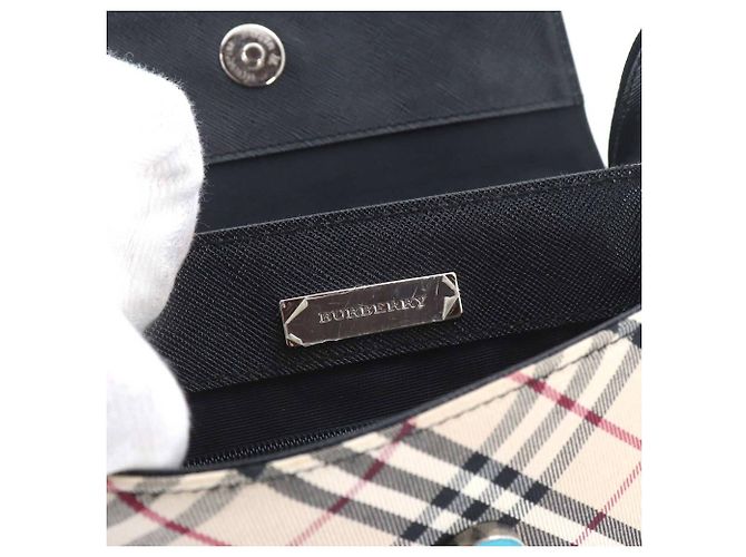 Burberry Nova Check Schultertasche Schwarz Beige - Ansicht 8