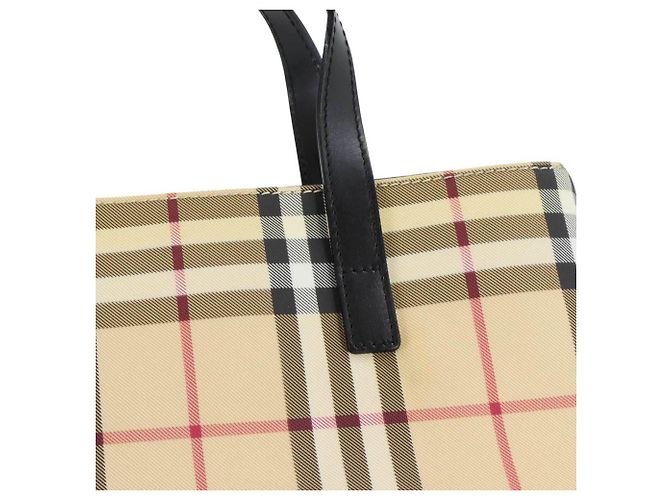 Borsa Burberry Nova Check Nero Beige - vista 10