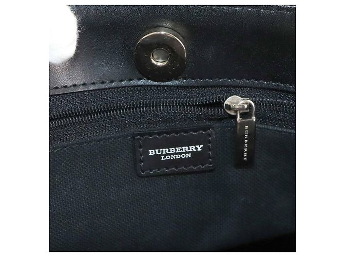 Borsa Burberry Nova Check Nero Beige - vista 8