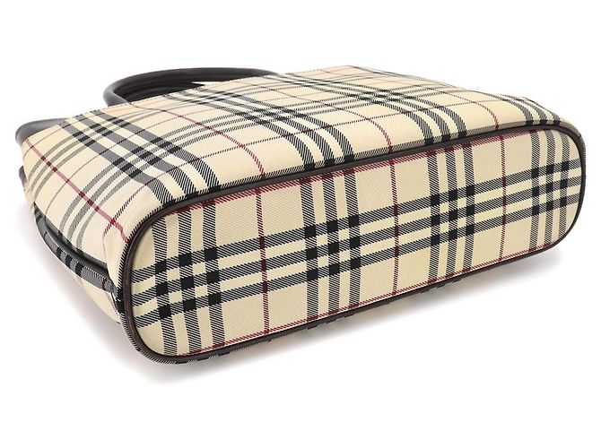 Burberry Nova Check Handtasche Beige Dunkelbraun - Ansicht 5
