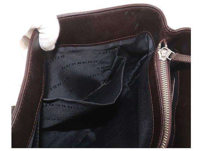 Burberry Nova Check Handtasche Beige Dunkelbraun - Ansicht 8
