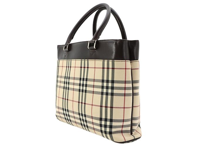 Bolso Burberry Nova Check Beige Marrón oscuro - vista 4