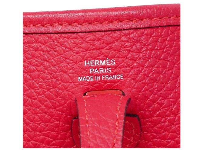 Hermès Borsa a tracolla Hermes Evelyne TPM in Framboise Rosa - vista 5