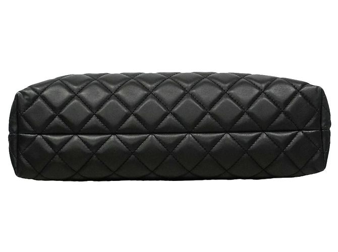 Chanel Matelassé Lammleder Tote Bag Schwarz - Ansicht 3