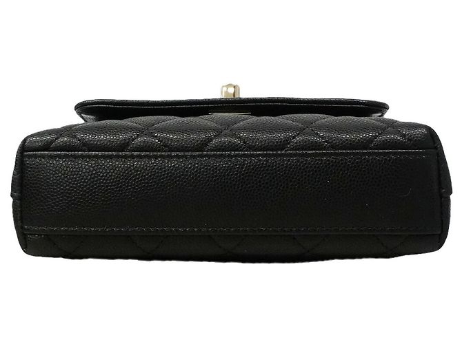 Bolso Chanel de piel de becerro granulada negra Negro - vista 3