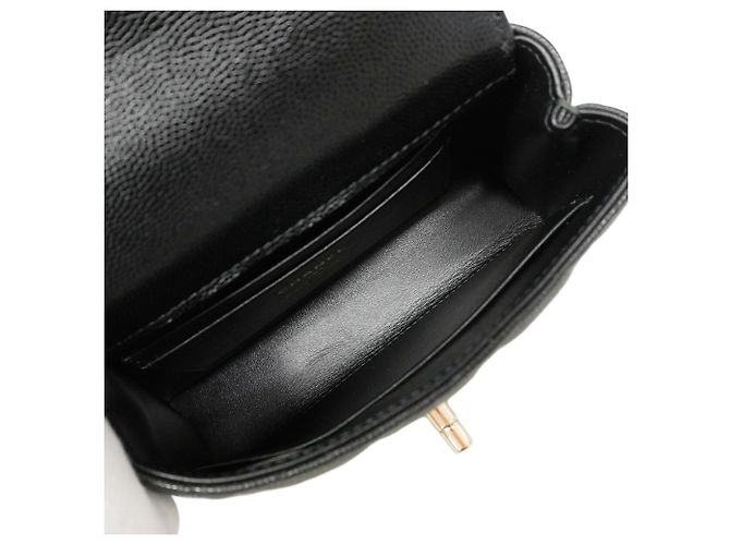 Bolso Chanel de piel de becerro granulada negra Negro - vista 4