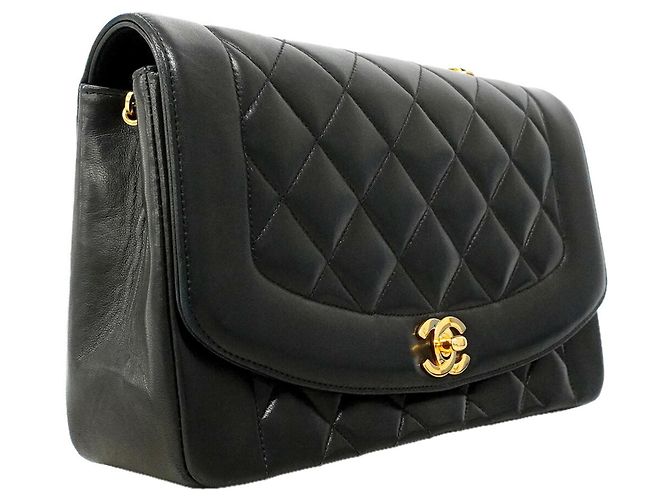 Chanel Diana Chain Schultertasche Schwarz - Ansicht 2