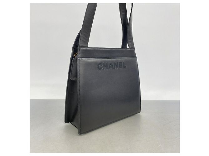 Borsa Tote Chanel in pelle d'agnello nera Nero - vista 2